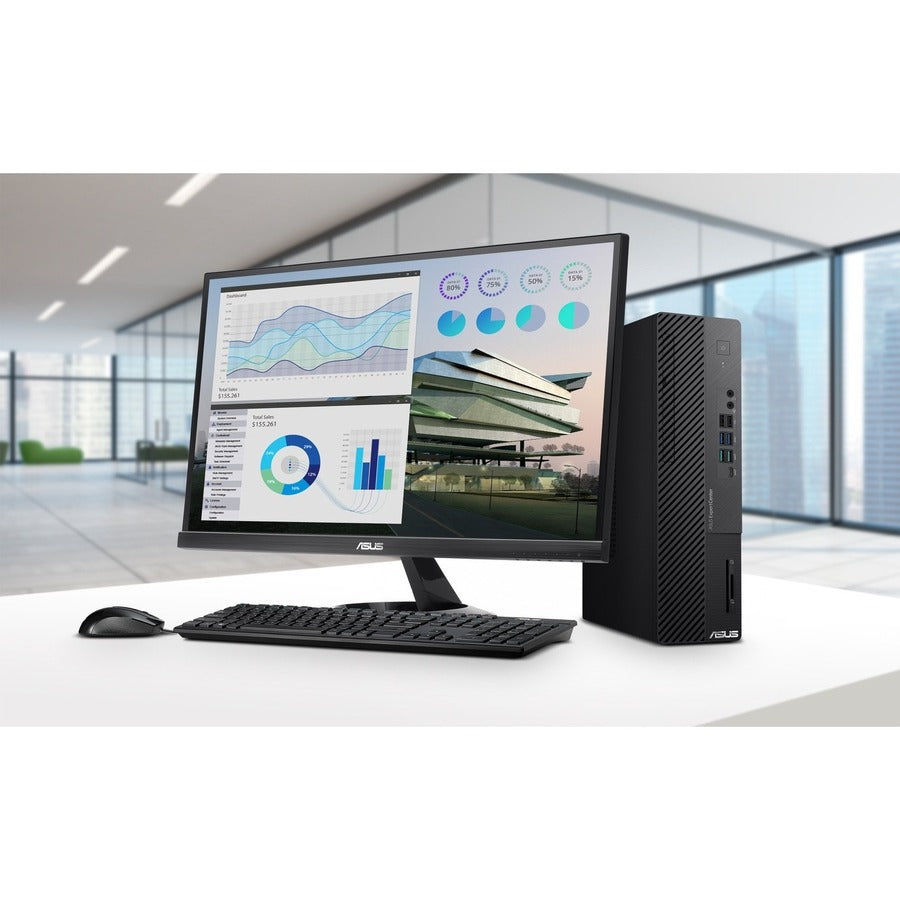 Asus ExpertCenter D7 D700SC-D511 Desktop Computer - Intel Core i5 11th Gen i5-11400 - 8 GB - 512 GB SSD - Small Form Factor - Black D700SC-D511