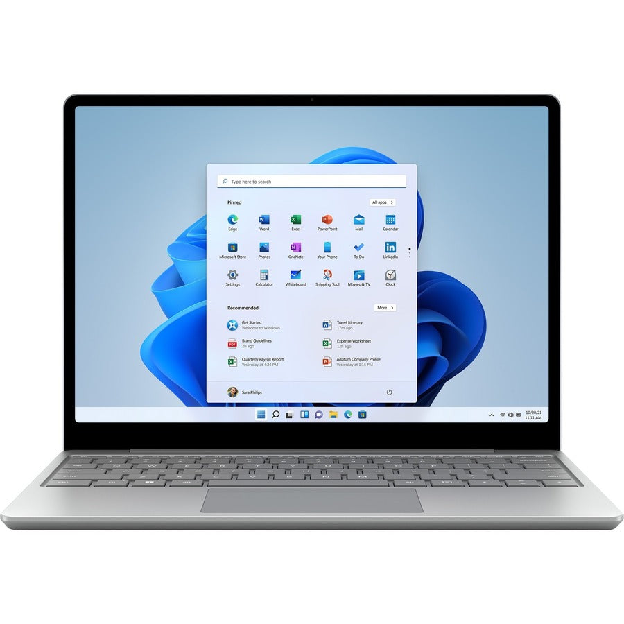 Ordinateur portable à écran tactile Microsoft Surface Laptop Go 2 12,4 pouces - Intel Core i5 11e génération i5-1135G7 - 8 Go - SSD 256 Go - Platinum 8QG-00023