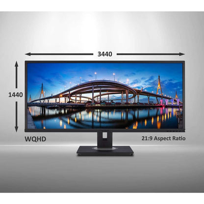 Moniteur LED ViewSonic Graphic VG3456 34" UWQHD - 21:9 - Noir VG3456