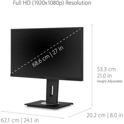 Moniteur LED Full HD ViewSonic Graphic VG2755 de 27 pouces - 16:9 - Noir VG2755