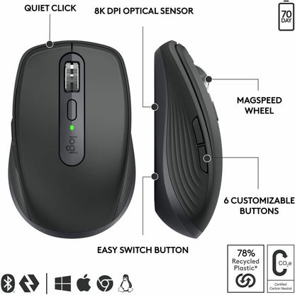 Logitech MX Anywhere 3S pour les entreprises - Souris sans fil 910-006956