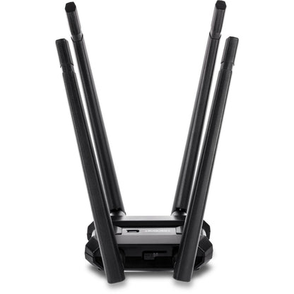 TRENDnet AC1900 High Power Dual Band Wireless USB Adapter, Increase-Extend WiFi Wireless Coverage, Stream 4K HD Video, Windows-Mac OS Compatible, USB 3.0 to USB Type A, Black, TEW-809UB TEW-809UB