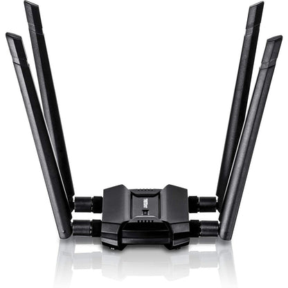 TRENDnet AC1900 High Power Dual Band Wireless USB Adapter, Increase-Extend WiFi Wireless Coverage, Stream 4K HD Video, Windows-Mac OS Compatible, USB 3.0 to USB Type A, Black, TEW-809UB TEW-809UB