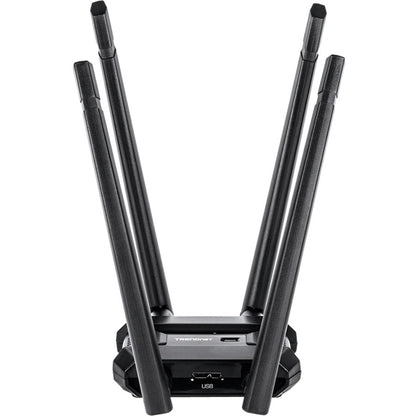 TRENDnet AC1900 High Power Dual Band Wireless USB Adapter, Increase-Extend WiFi Wireless Coverage, Stream 4K HD Video, Windows-Mac OS Compatible, USB 3.0 to USB Type A, Black, TEW-809UB TEW-809UB