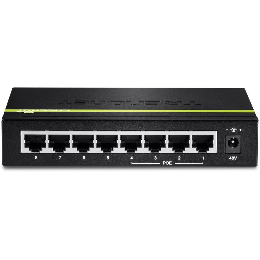 Commutateur PoE 10/100 Mbps à 8 ports TRENDnet, 4 ports 10/100, 4 ports PoE 10/100, budget d'alimentation PoE 30 W, capacité de commutation 1,6 Gbps, 802.3af, protection à vie, noir, TPE-S44 TPE-S44