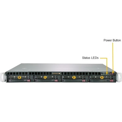 Système Barebone Supermicro A+ Server 1013S-MTR - Montable en rack 1U - Socket SP3 - 1 x prise en charge du processeur AS-1013S-MTR