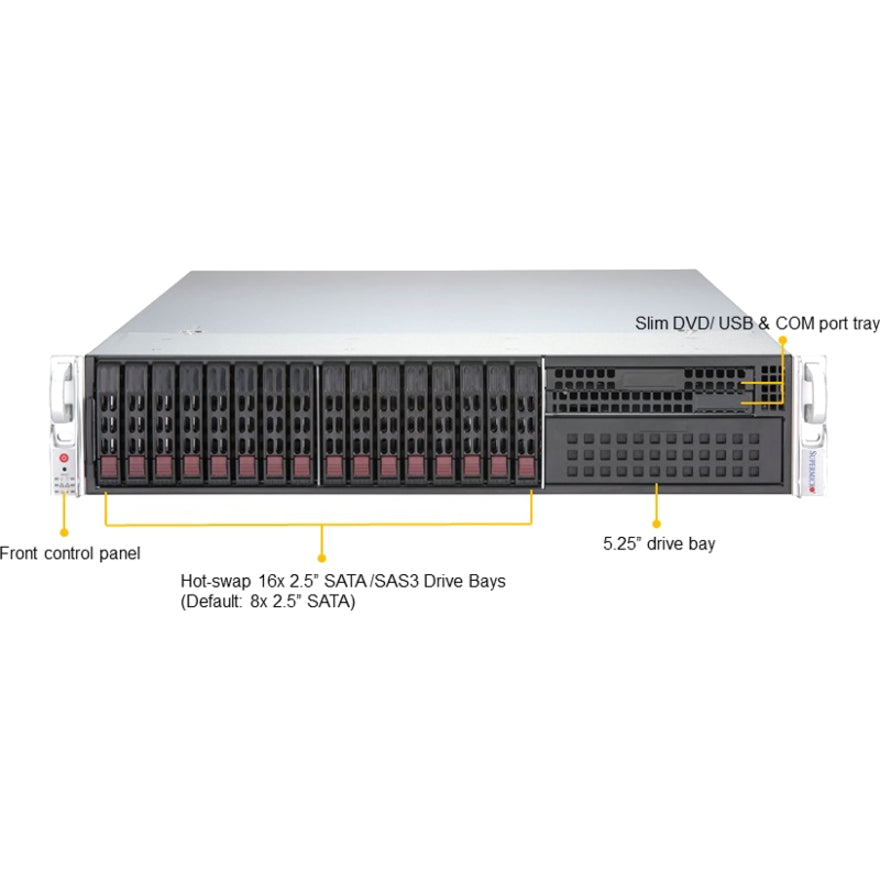 Système Barebone SuperMicro SuperServer 2029P-TXRT - Montable en rack 2U - Socket P LGA-3647 - Prise en charge de 2 processeurs SYS-2029P-TXRT