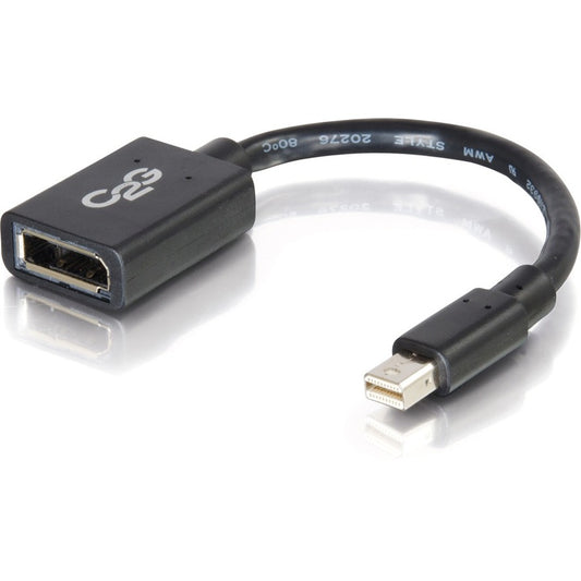 Adaptateur Mini DisplayPort vers DisplayPort 6 pouces C2G 4K 30 Hz - Noir 54303