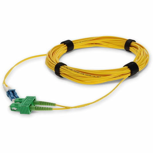 Câble de raccordement jaune ASC/LC OS1 en fibre monomode (SMF) duplex (APC-SC/PC-LC) AddOn 2 m ADD-ASC-LC-2M9SMF