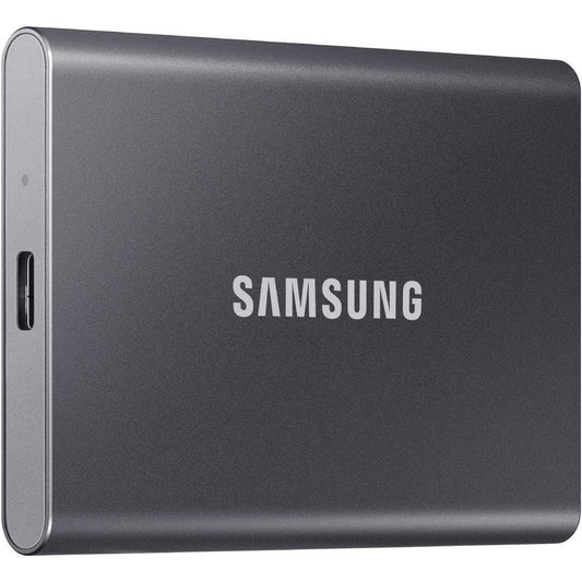 Disque SSD portable Samsung T7 MU-PC500T/AM 500 Go - Externe - PCI Express NVMe - Gris Titane MU-PC500T/AM