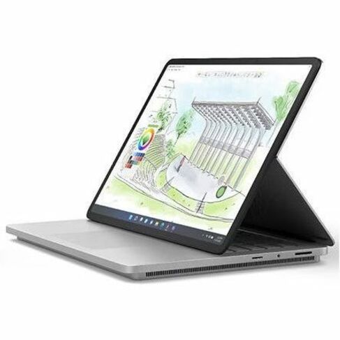Microsoft Surface Laptop Studio 2 14,4" Écran tactile convertible (curseur flottant) Ordinateur portable 2 en 1 - Intel Core i7 - 32 Go - SSD 1 To - Clavier anglais - Platinum YRG-00001