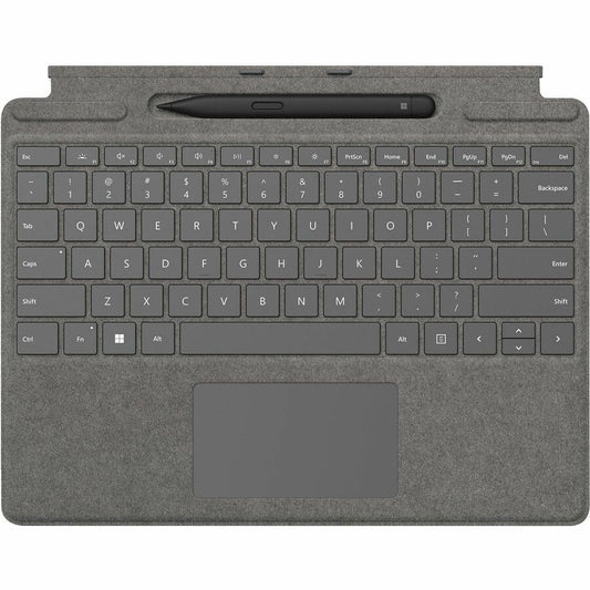 Étui avec clavier et housse Microsoft Signature pour tablette Surface Pro 8, Surface Pro 9, Surface Pro X, stylet - Platinum 8X8-00062