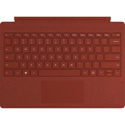 Étui clavier/housse Microsoft Signature Type Cover pour tablette Microsoft Surface Pro (5e génération), Surface Pro 3, Surface Pro 4, Surface Pro 6, Surface Pro 7 - Rouge coquelicot FFQ-00101