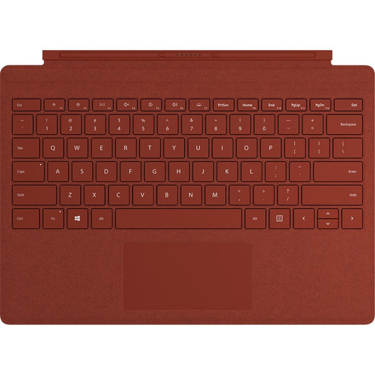 Étui clavier/housse Microsoft Signature Type Cover pour tablette Microsoft Surface Pro (5e génération), Surface Pro 3, Surface Pro 4, Surface Pro 6, Surface Pro 7 - Rouge coquelicot FFQ-00101