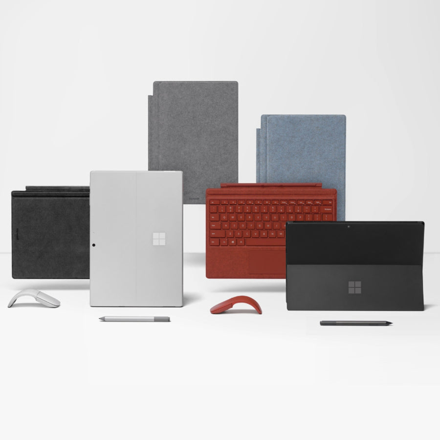 Étui clavier/housse Microsoft Signature Type Cover pour tablette Microsoft Surface Pro (5e génération), Surface Pro 3, Surface Pro 4, Surface Pro 6, Surface Pro 7 - Rouge coquelicot FFQ-00101