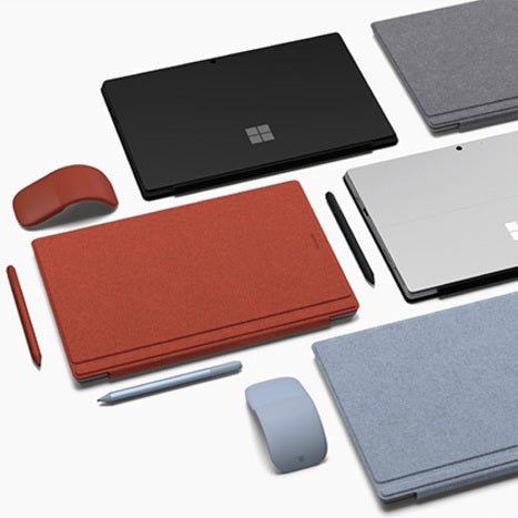 Étui clavier/housse Microsoft Signature Type Cover pour tablette Microsoft Surface Pro (5e génération), Surface Pro 3, Surface Pro 4, Surface Pro 6, Surface Pro 7 - Rouge coquelicot FFQ-00101