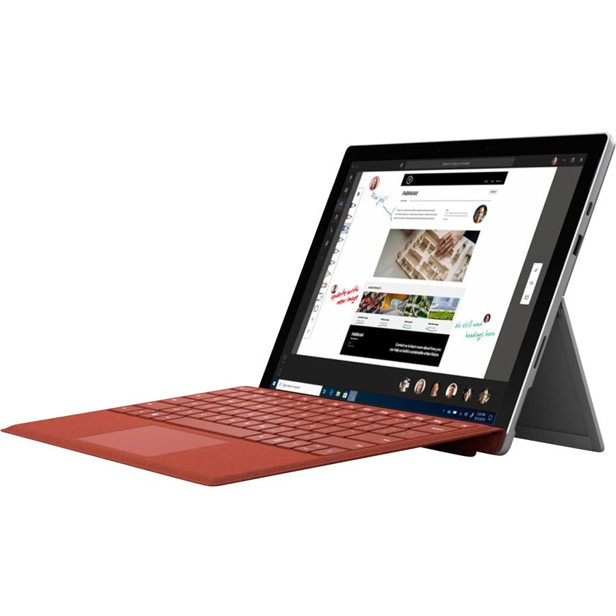 Étui clavier/housse Microsoft Signature Type Cover pour tablette Microsoft Surface Pro (5e génération), Surface Pro 3, Surface Pro 4, Surface Pro 6, Surface Pro 7 - Rouge coquelicot FFQ-00101