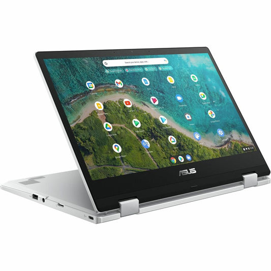 Asus Chromebook Flip CM1 CM1400FXA-DH01T-CA Chromebook 2 en 1 convertible tactile 14" - Full HD - AMD 3015Ce - 4 Go - Mémoire flash 64 Go - Argent transparent CM1400FXA-DH01T-CA