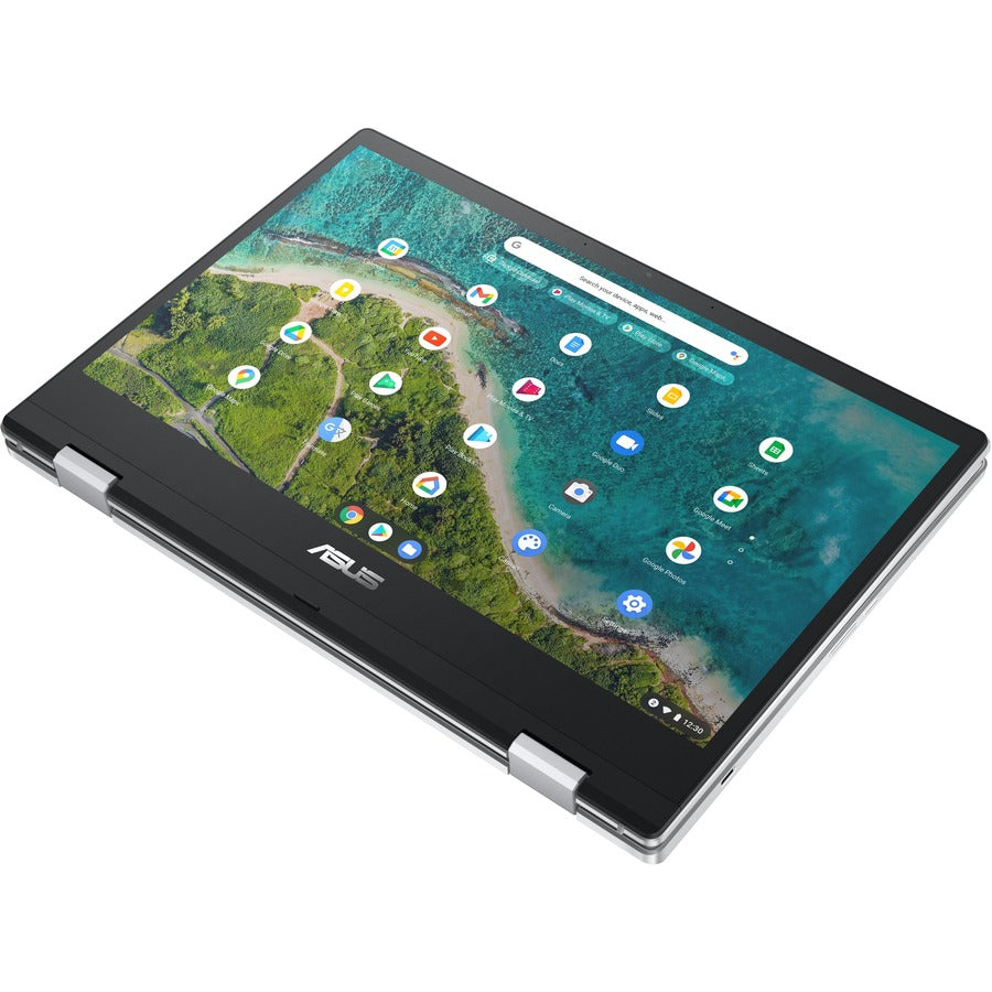 Asus Chromebook Flip CM1 CM1400FXA-DH01T-CA Chromebook 2 en 1 convertible tactile 14" - Full HD - AMD 3015Ce - 4 Go - Mémoire flash 64 Go - Argent transparent CM1400FXA-DH01T-CA