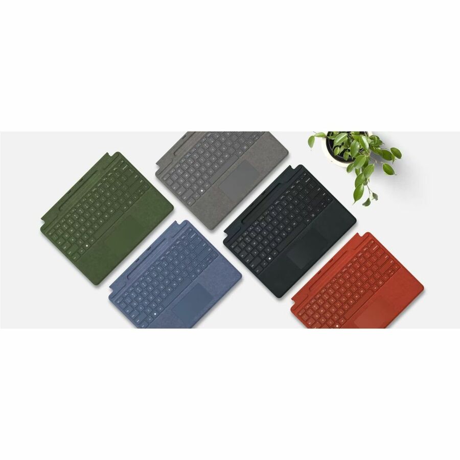 Étui clavier/housse Microsoft Signature pour tablette Surface Pro 8, Surface Pro 9, Surface Pro X, stylet - Rouge coquelicot 8XB-00022