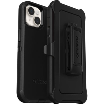 OtterBox Defender Rugged Carrying Case (Holster) Apple iPhone 13, iPhone 14 - Black 77-88373