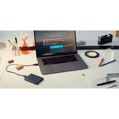Disque dur externe portable WD My Passport pour Mac WDBA2D0020BBL 2 To - 2,5" - Bleu nuit WDBA2D0020BBL-WESN