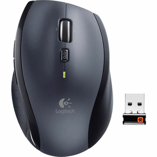 Souris sans fil Logitech M705 Marathon, récepteur USB Unifying 2,4 GHz, 1 000 DPI, 5 boutons programmables, batterie d'une durée de vie de 3 ans, compatible avec PC, Mac, ordinateur portable, Chromebook - Noir 910-001935
