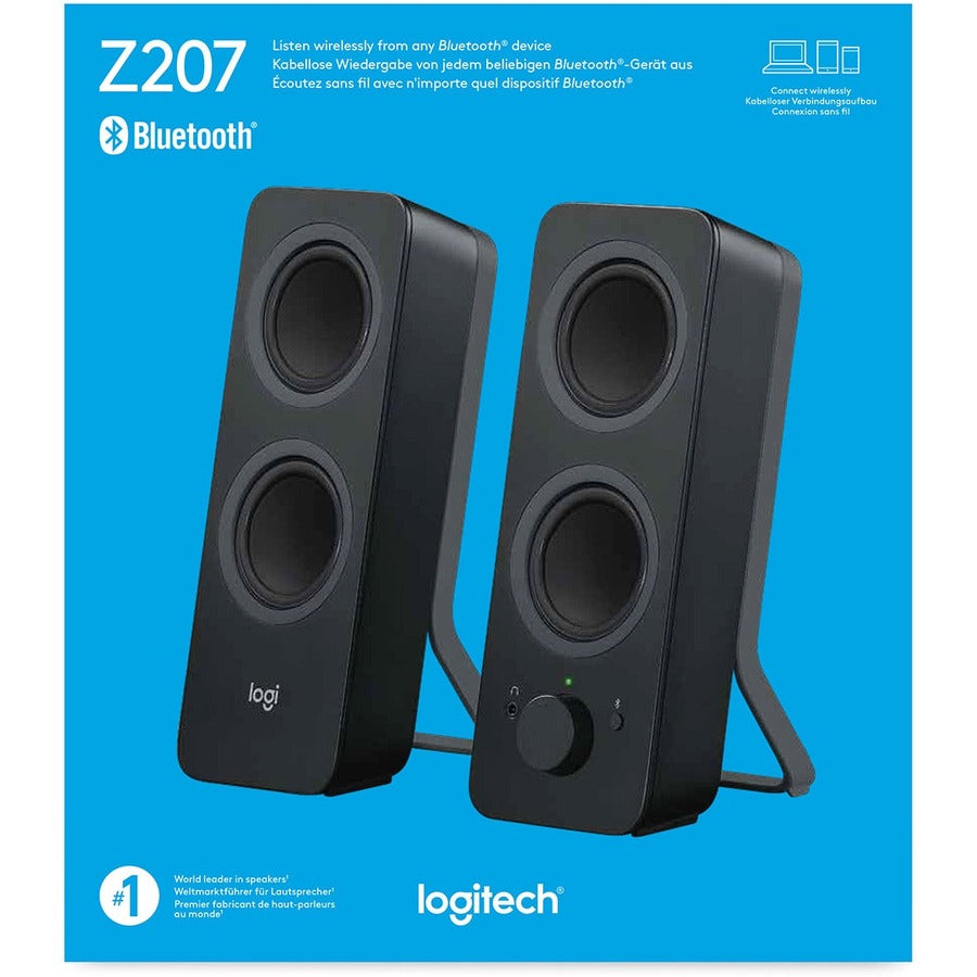 Système de haut-parleurs Bluetooth Logitech Z207 - 5 W RMS - Noir 980-001294
