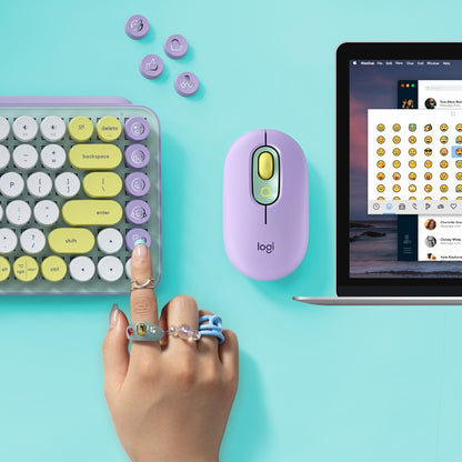 Clavier mécanique sans fil Logitech POP Keys avec touches emoji - Daydream Mint 920-010708
