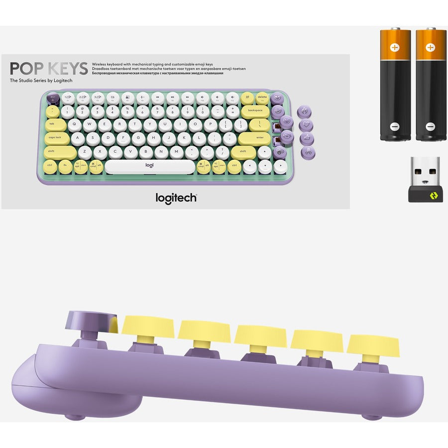 Clavier mécanique sans fil Logitech POP Keys avec touches emoji - Daydream Mint 920-010708