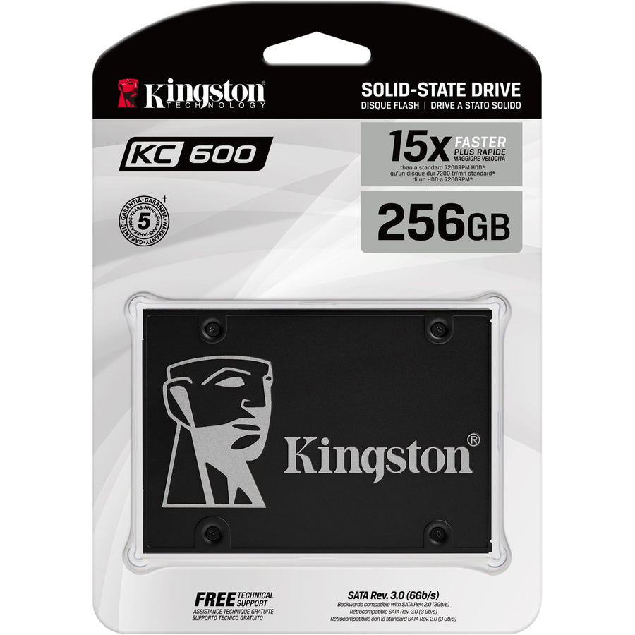 Disque SSD Kingston KC600 256 Go - 2,5" interne - SATA (SATA/600) SKC600/256G
