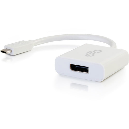 Adaptateur convertisseur USB C vers DisplayPort C2G 4K 30 Hz - Blanc TAA 29481