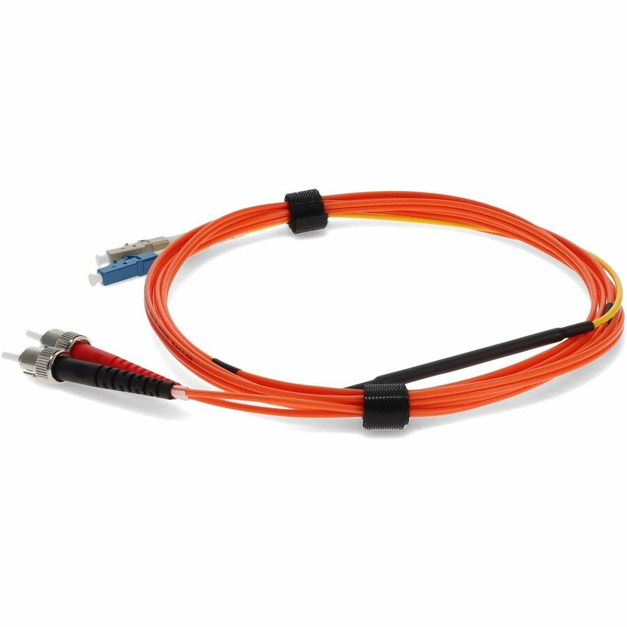Câble de raccordement de conditionnement de mode à fibre optique AddOn 2 x ST 62,5/125 vers 1 x LC 62,5/125 et 1 x LC 9/125 3 m ADD-MODE-STLC6-3