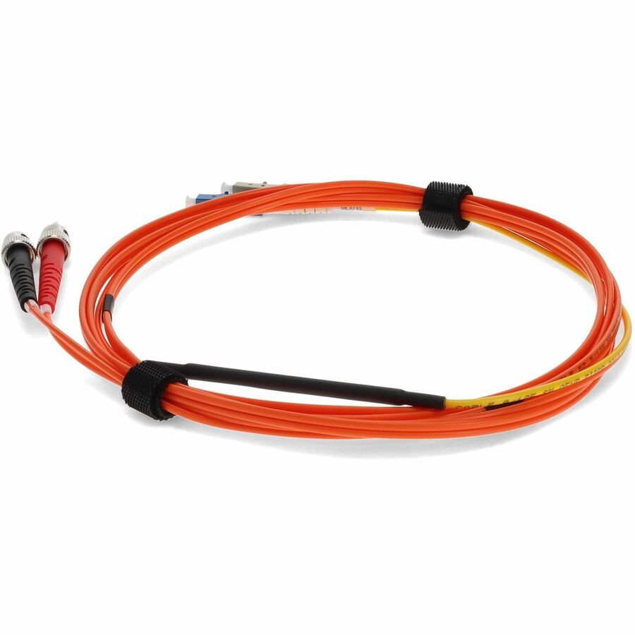 Câble de raccordement de conditionnement de mode à fibre optique AddOn 2 x ST 62,5/125 vers 1 x LC 62,5/125 et 1 x LC 9/125 3 m ADD-MODE-STLC6-3