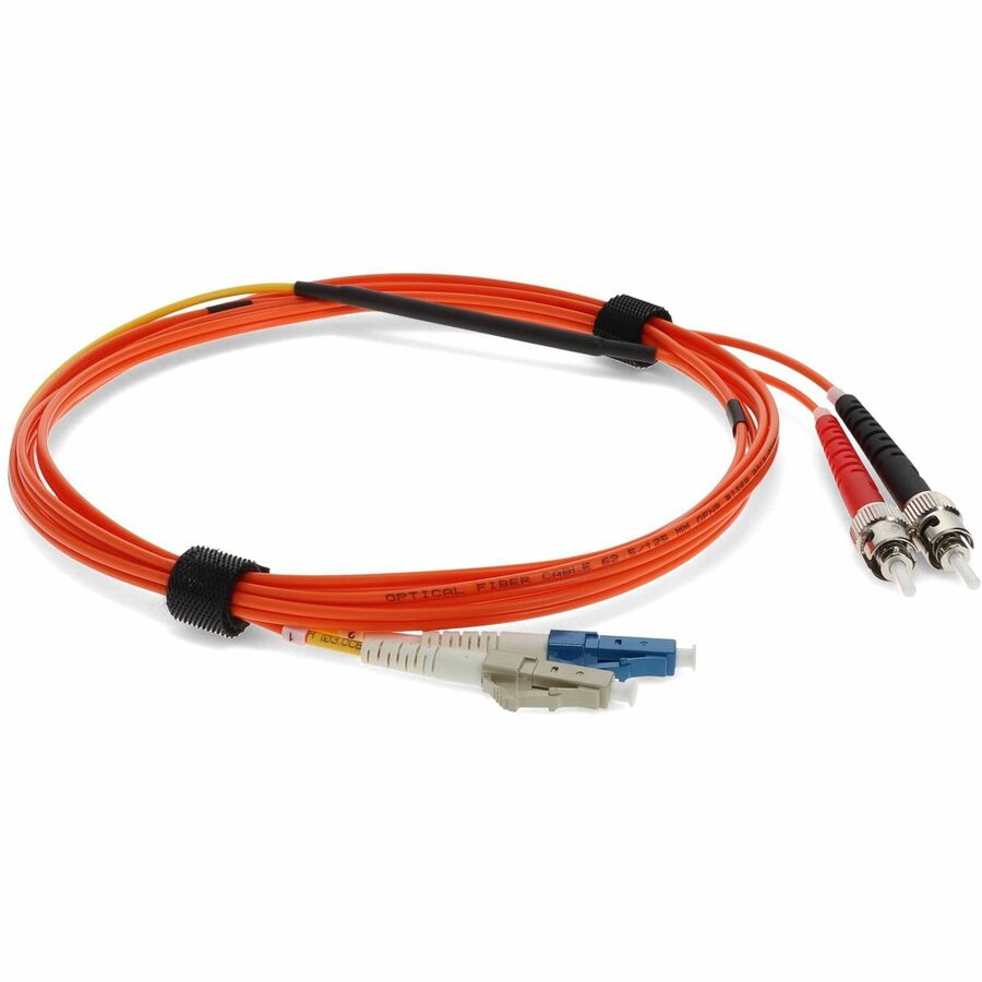Câble de raccordement de conditionnement de mode à fibre optique AddOn 2 x ST 62,5/125 vers 1 x LC 62,5/125 et 1 x LC 9/125 3 m ADD-MODE-STLC6-3