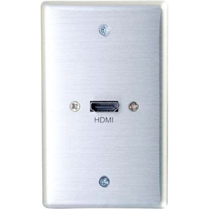 C2G 1-Gang HDMI Pass Through Wall Plate - Brushed Aluminum 39870