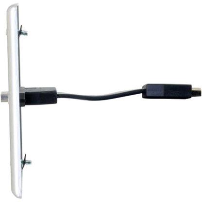 C2G 1-Gang HDMI Pass Through Wall Plate - Brushed Aluminum 39870