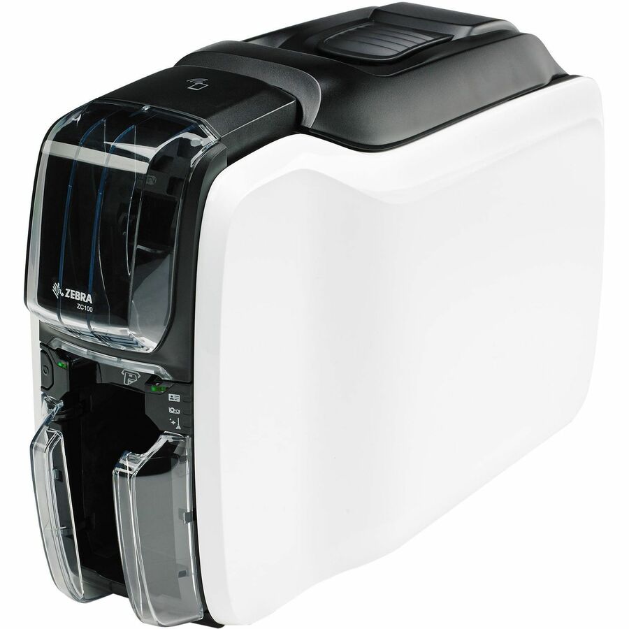Imprimante à transfert thermique/à sublimation thermique simple face Zebra ZC100 pour bureau, commerce de détail et hôtellerie - Couleur - Impression de cartes - USB - LAN sans fil - Communication en champ proche (NFC) ZC11-000C000US00-B