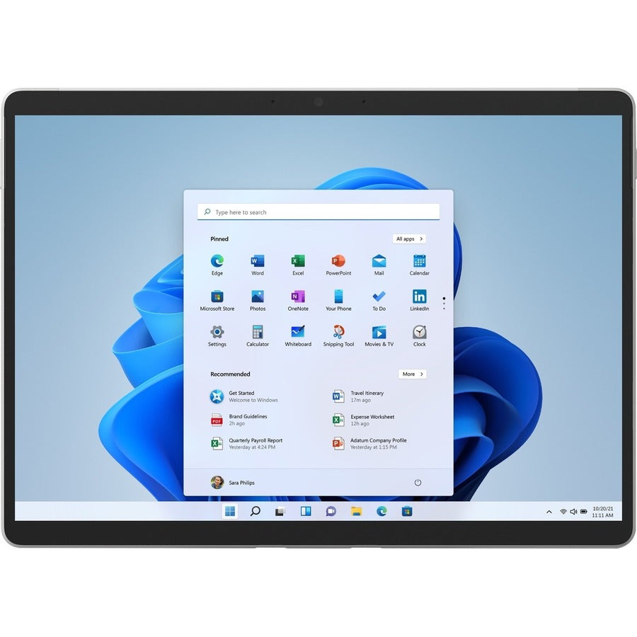 Tablette Microsoft Surface Pro 8 - 13" - 8 Go - SSD 128 Go - Windows 10 - Platinum 8PM-00016