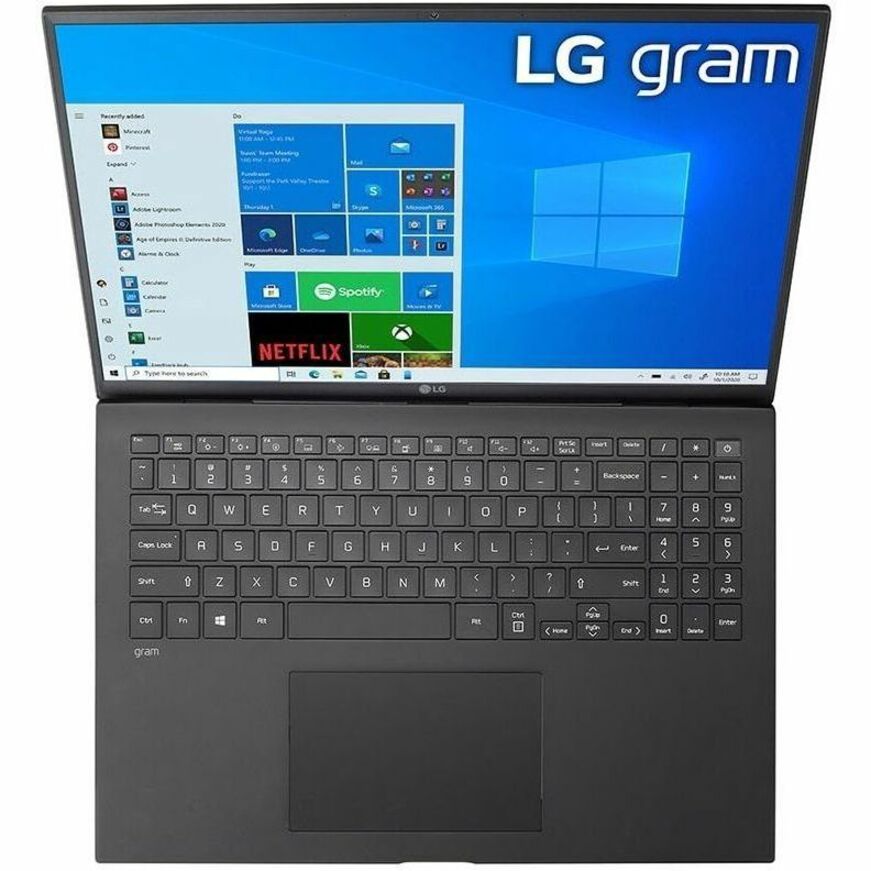Ordinateur portable LG gram 16Z90P-N.AP52A8 16" - WQXGA - Intel Core i5 11e génération i5-1135G7 - Plateforme Intel Evo - 16 Go - SSD 256 Go - Noir volcanique 16Z90P-N.AP52A8
