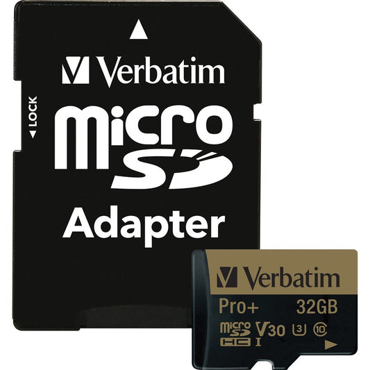 Carte mémoire microSDHC Pro Plus 600X 32 Go avec adaptateur, UHS-I V30 U3 Classe 10 44033