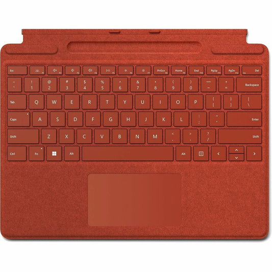 Étui clavier/housse Microsoft Signature pour tablette Surface Pro 3, Surface Pro 4, Surface Pro 6, Surface Pro 8, Surface Pro 9, Surface Pro X, stylet - Rouge coquelicot FFQ-00102