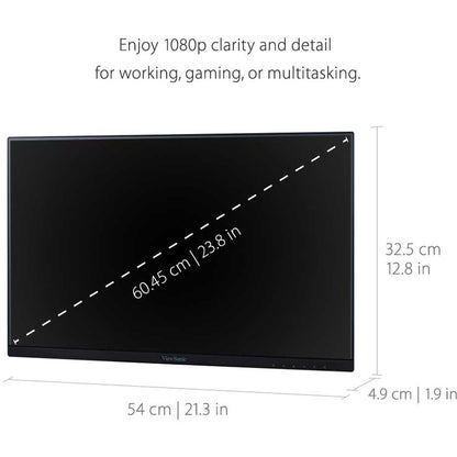 Écran Viewsonic 24", dalle IPS, résolution 1920 x 1080 VA2456-MHD_H2