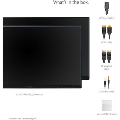 Écran Viewsonic 24", dalle IPS, résolution 1920 x 1080 VA2456-MHD_H2