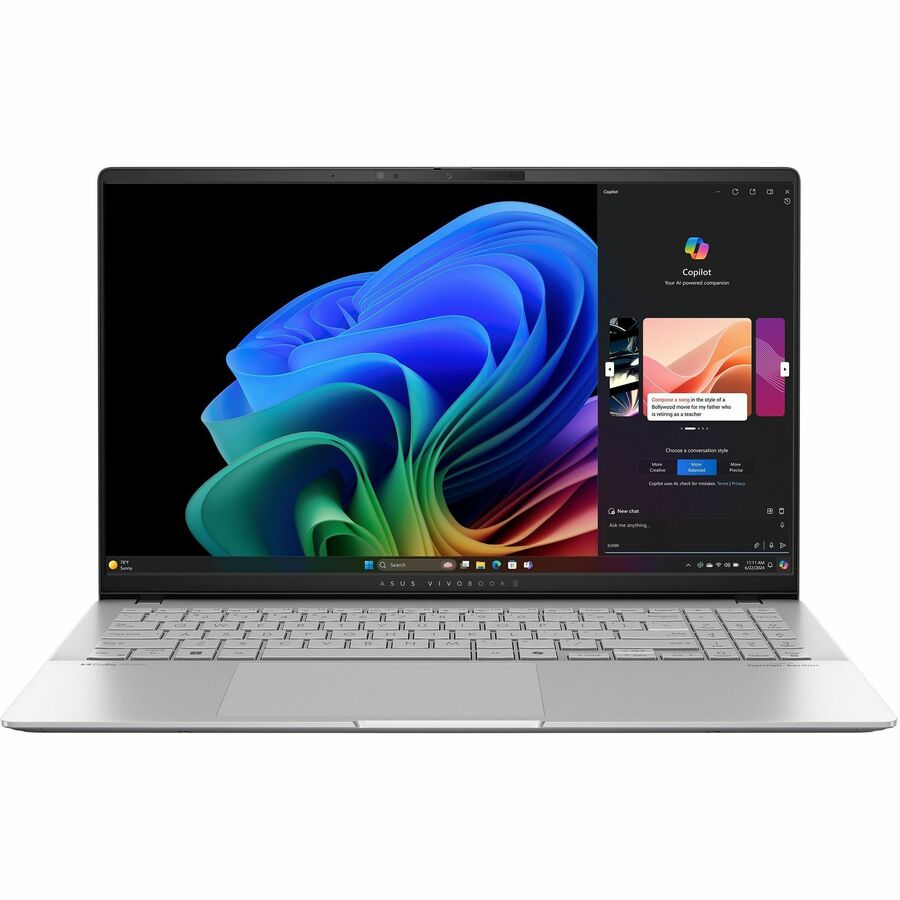 Ordinateur portable Asus Vivobook S 15 S5507 S5507QA-DB71-CB 15,6" - 3K - Qualcomm Snapdragon X Plus X1P-64-100 - 16 Go - Argent froid S5507QA-DB71-CB