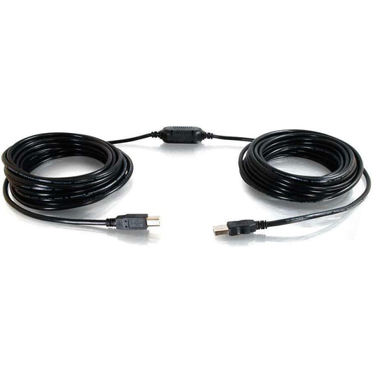 Câble USB A vers USB B C2G de 12 m - Câble actif USB A vers B avec amplification centrale - USB 2.0 - M/M 38998
