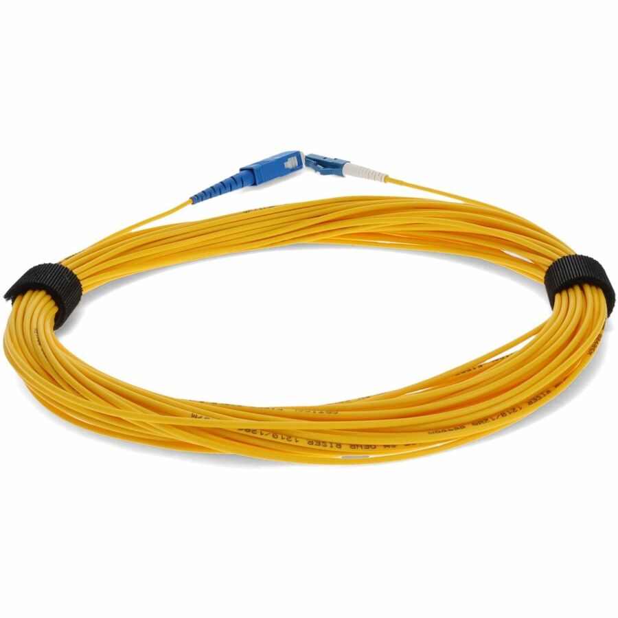 Câble de raccordement OFNR jaune (Riser Rated) AddOn 20 m SMF 9/125 Simplex SC/LC OS1 ADD-SC-LC-20MS9SMF