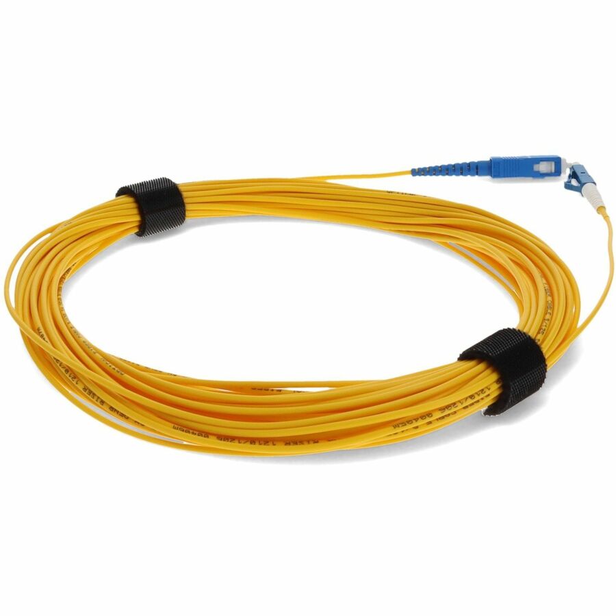 Câble de raccordement OFNR jaune (Riser Rated) AddOn 20 m SMF 9/125 Simplex SC/LC OS1 ADD-SC-LC-20MS9SMF