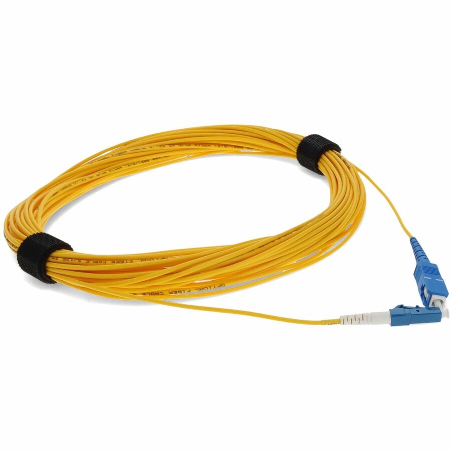 Câble de raccordement OFNR jaune (Riser Rated) AddOn 20 m SMF 9/125 Simplex SC/LC OS1 ADD-SC-LC-20MS9SMF
