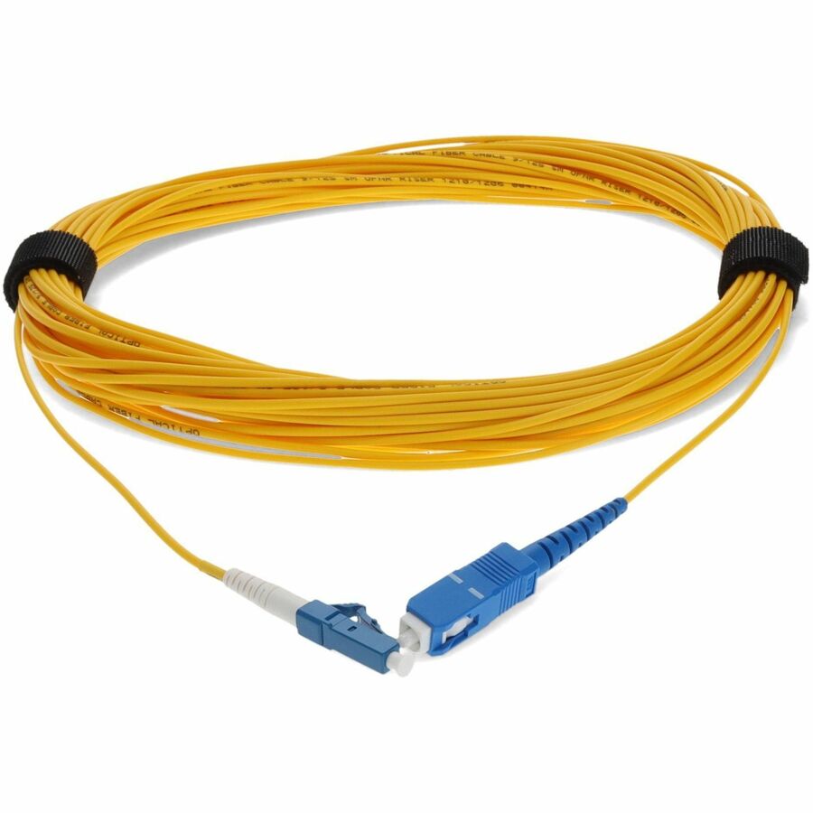 Câble de raccordement OFNR jaune (Riser Rated) AddOn 20 m SMF 9/125 Simplex SC/LC OS1 ADD-SC-LC-20MS9SMF